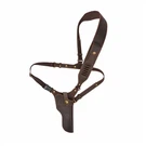 弾薬ホルダーショルダーストラップ付きのレザーチェストリグピストルホルスター